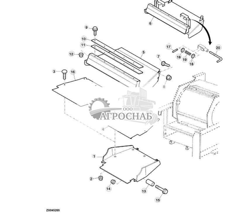FRONT PARTS OF FEEDING CHANNEL 